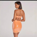 Doriana Sequin Cutout Backless Bodycon Midi Dress