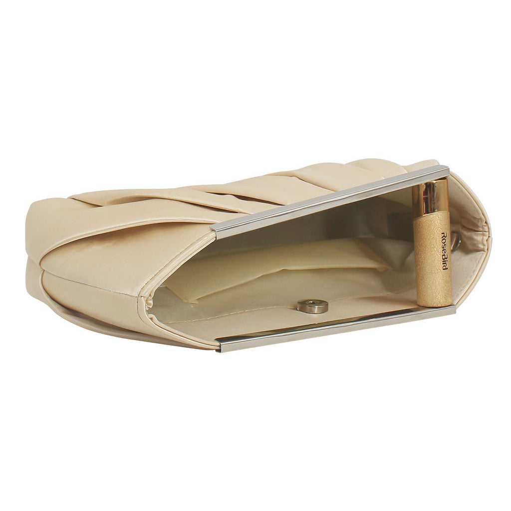 Tilde Pleated Satin Clutch