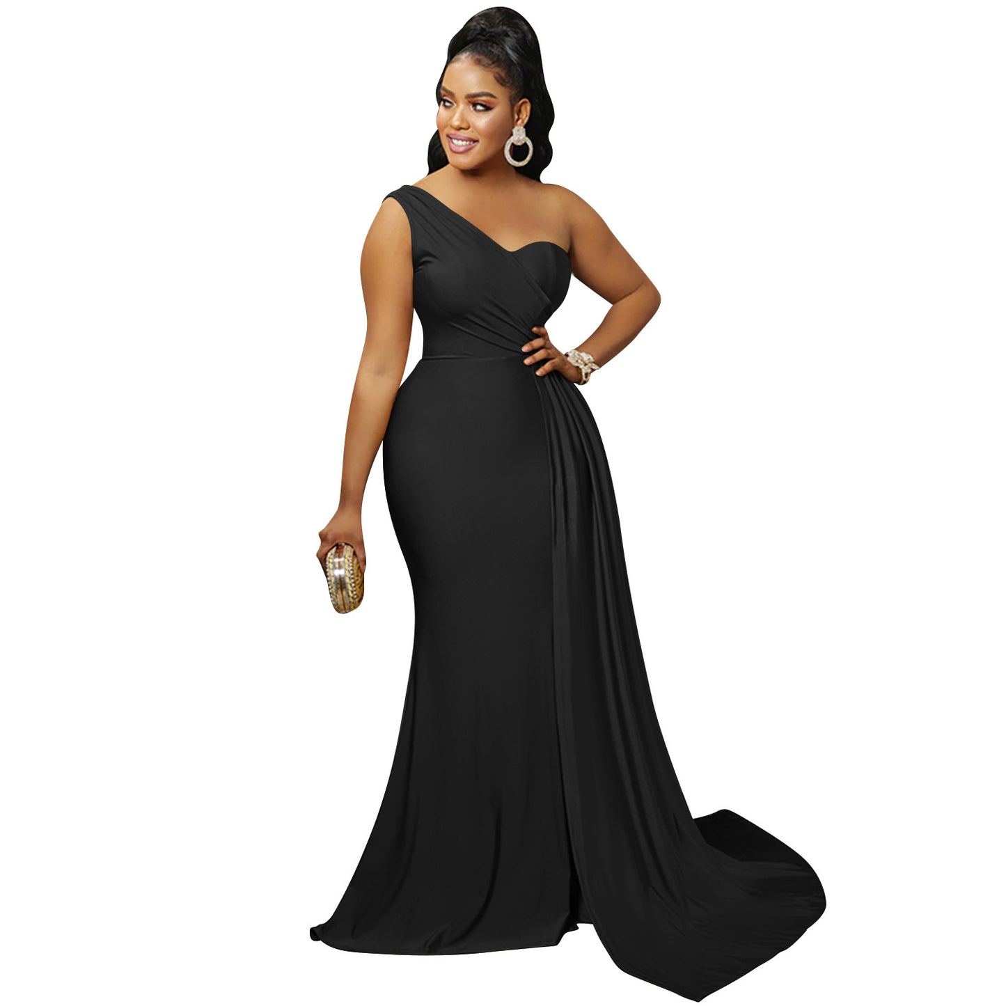 Liliana One-Shoulder Gown