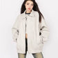 Roma Oversized Faux-Leather Bomber