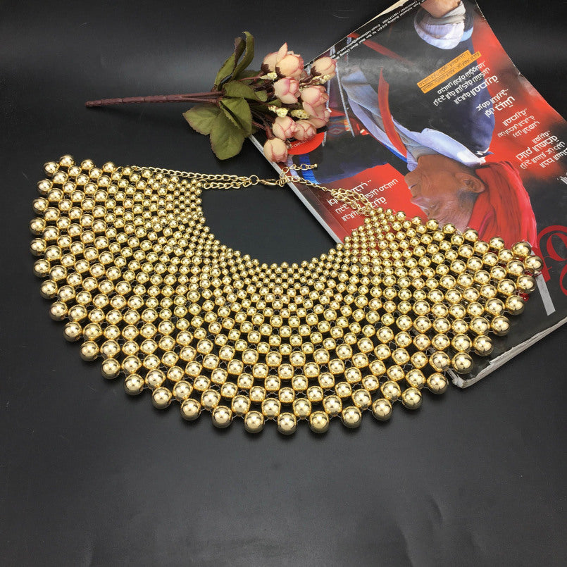 Nives Beaded Statement Collar Necklace