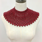Nives Beaded Statement Collar Necklace