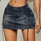Romina Cargo Denim Mini Skirt