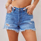 Remi High-Waist Ripped Denim Shorts