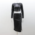 Gisella Sequin Crop Top & Split Skirt Two-Piece Set