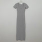 Carla Square-Neck Ribbed Midi Dress