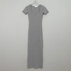 Carla Square-Neck Ribbed Midi Dress — Oli Amore