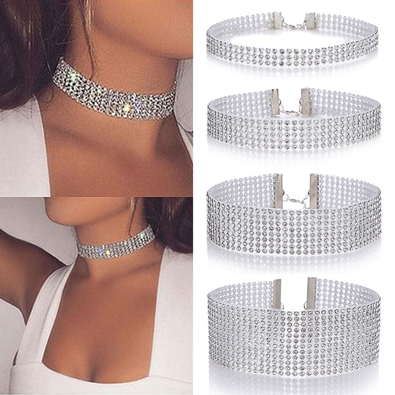 Tindara Crystal Rhinestone Choker