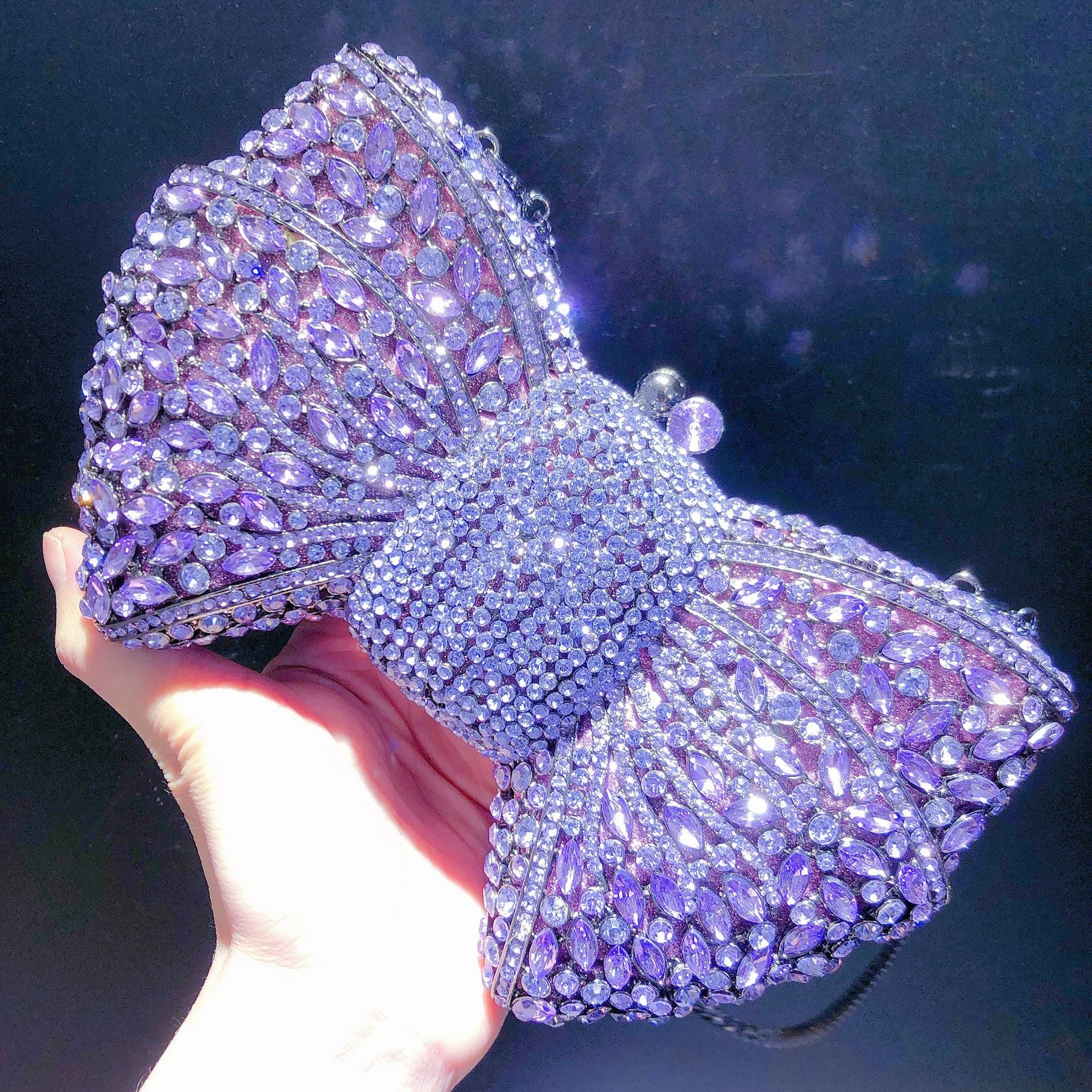 Carmina Crystal Bow Clutch