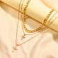Celeste Layered Cross Necklace