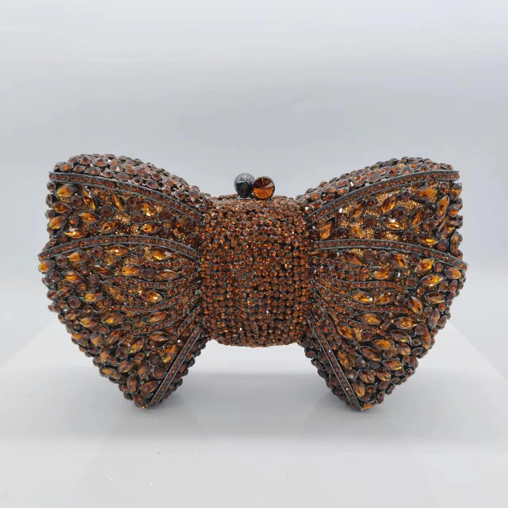 Carmina Crystal Bow Clutch