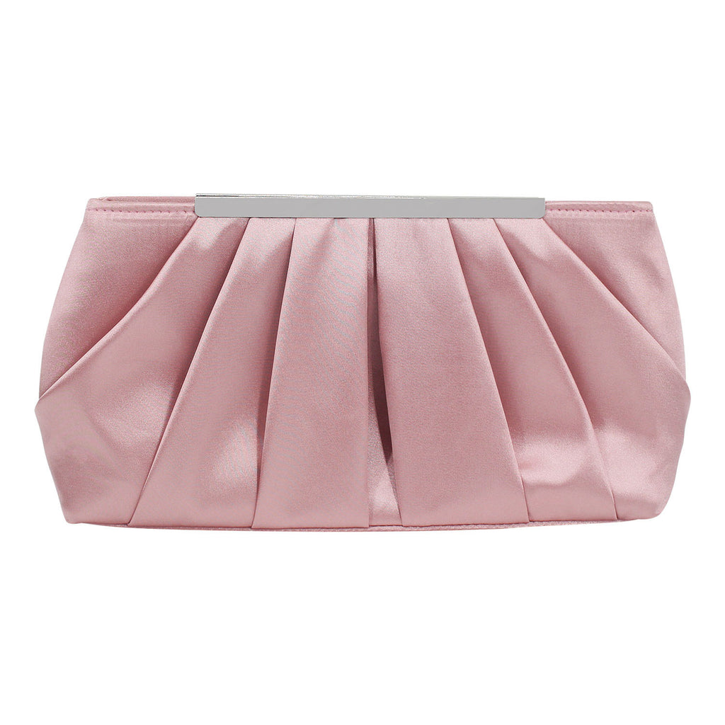 Tilde Pleated Satin Clutch