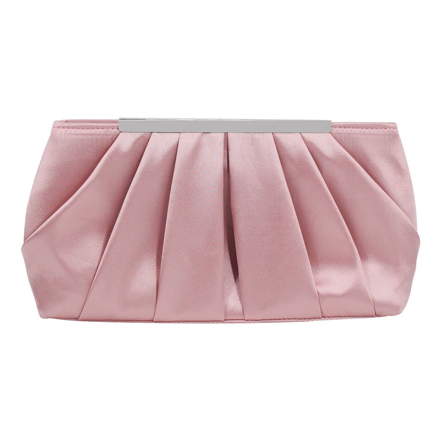 Tilde Pleated Satin Clutch