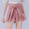 Nilde High-Waist Bow-Belt Tailored Shorts