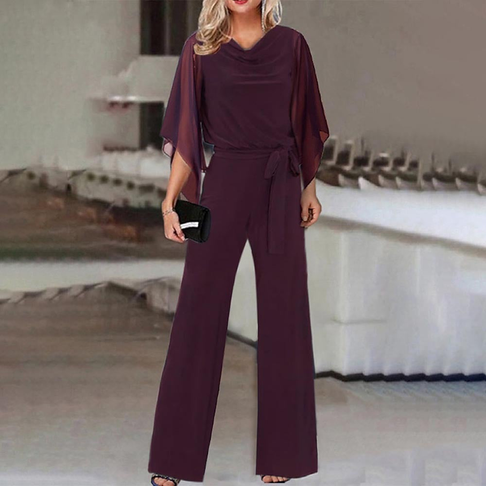 Ippolita Chiffon-Sleeve Wide-Leg Jumpsuit