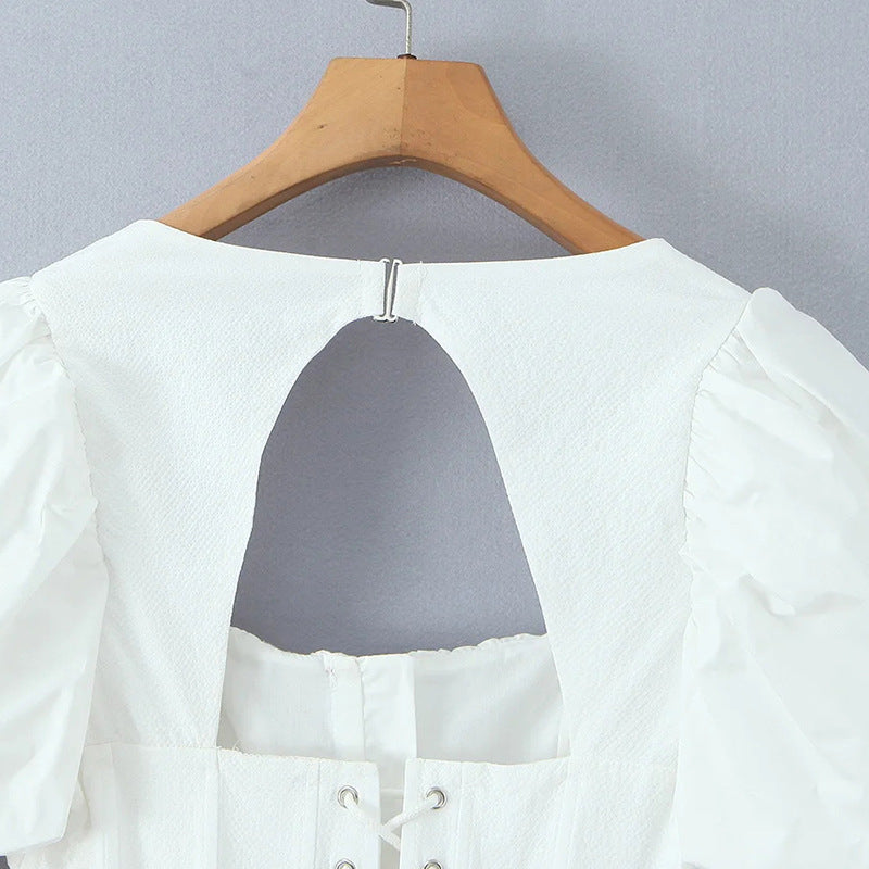 Iride corset peplum top