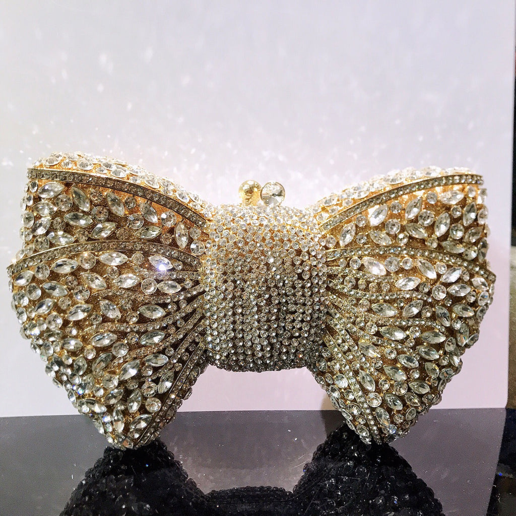 Carmina Crystal Bow Clutch