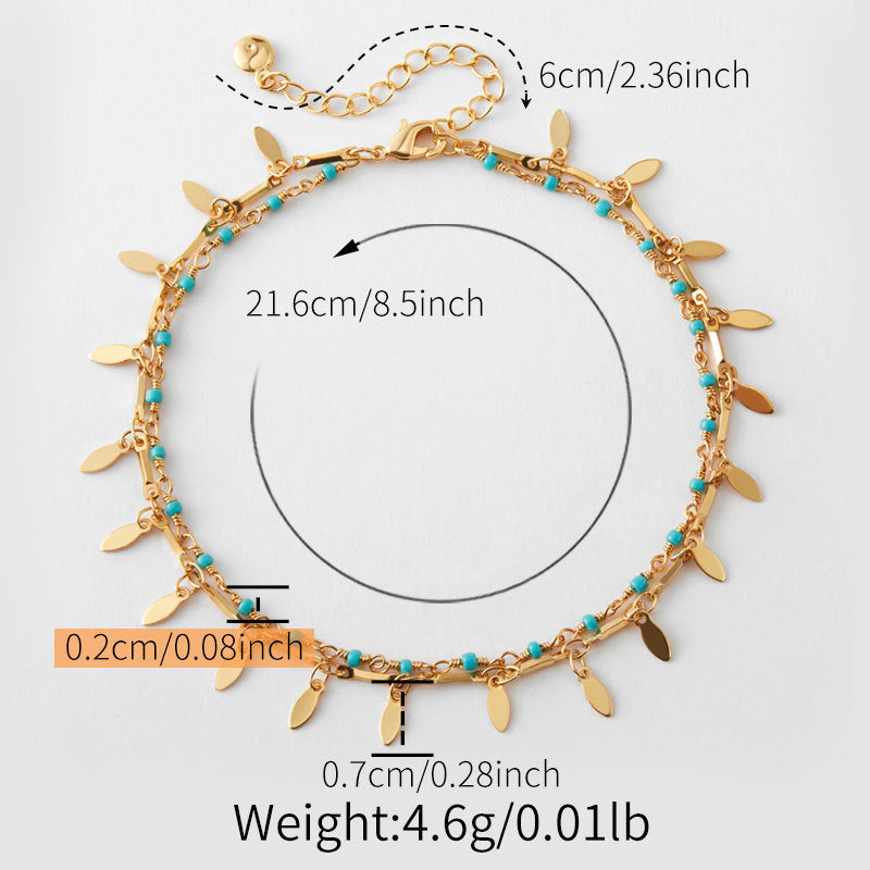 Serafina Beaded Charm Anklet