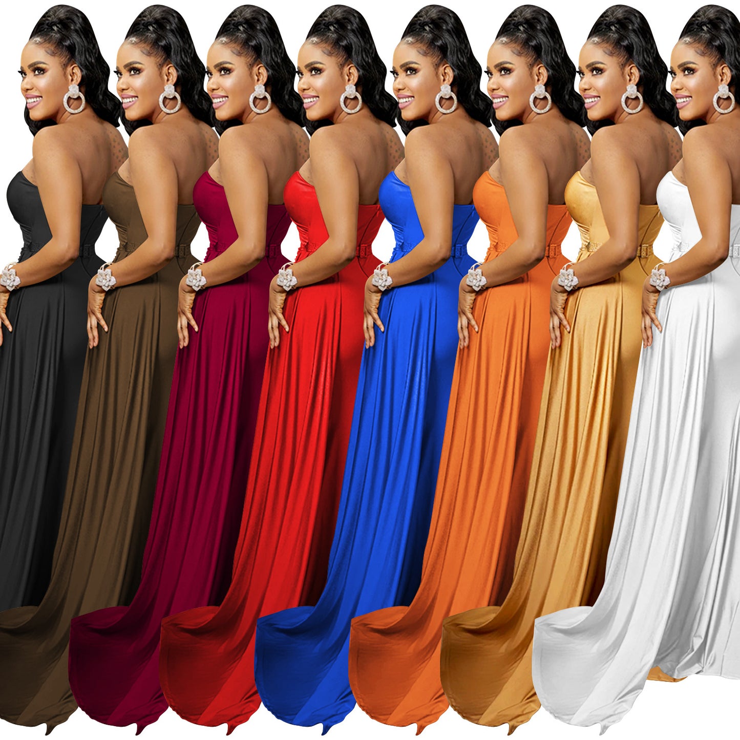 Liliana One-Shoulder Gown