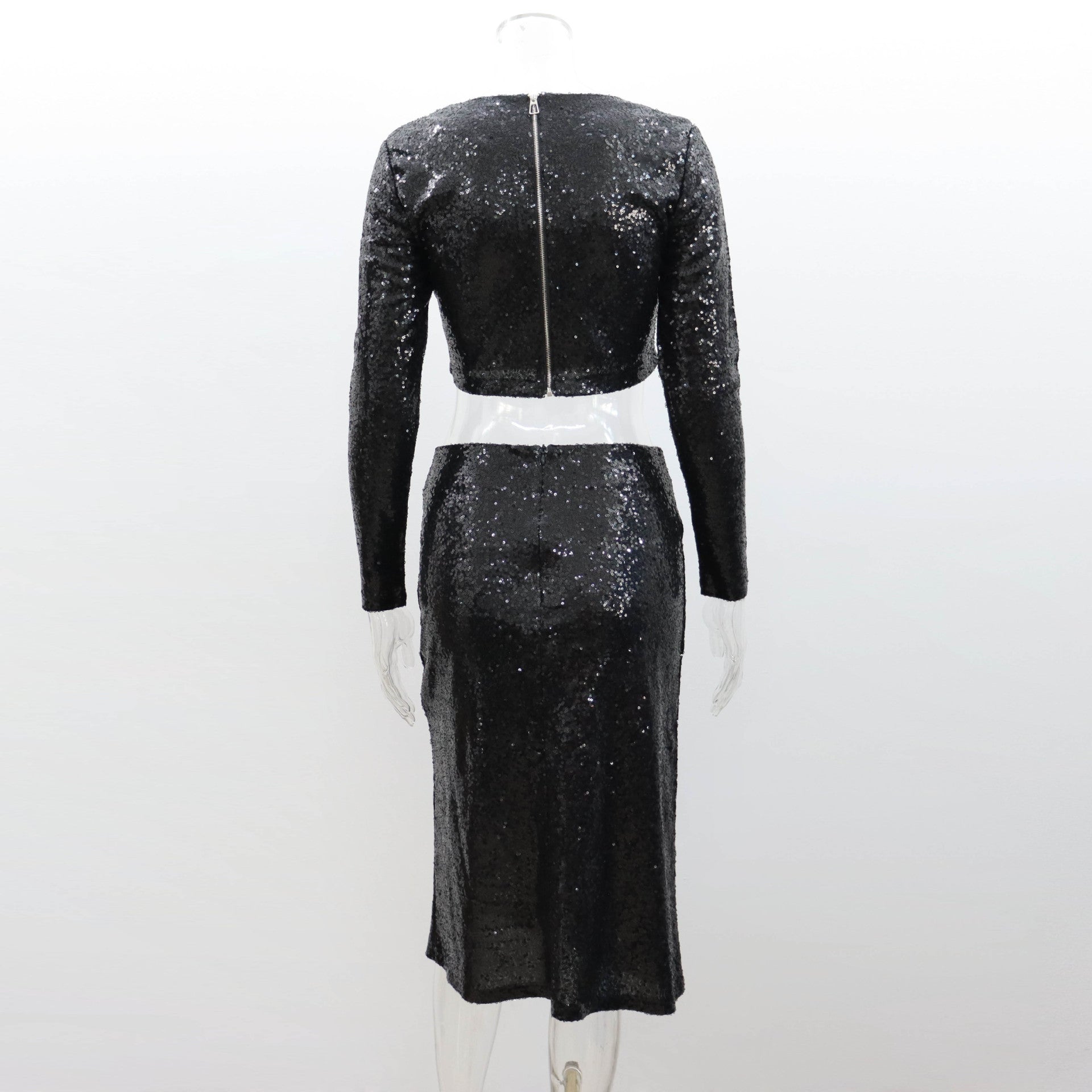 Gisella Sequin Crop Top & Split Skirt Two-Piece Set