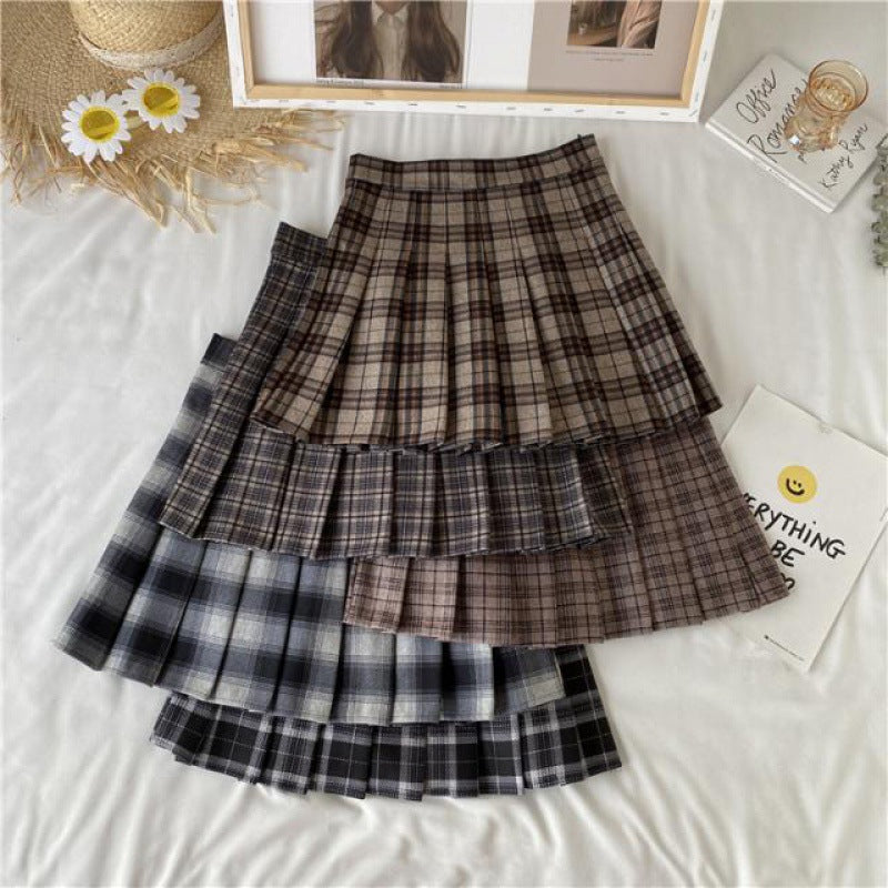 Mirabella Pleated Plaid Skirt