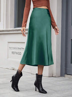 Carlina Satin Slip Midi Skirt