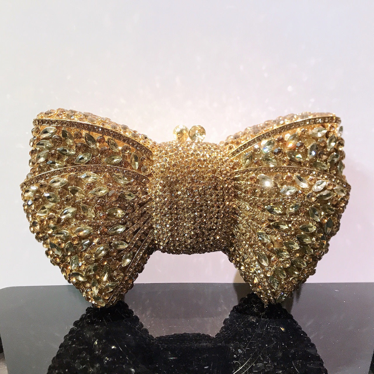 Carmina Crystal Bow Clutch