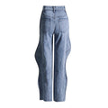 Santina High Waist Asymmetric Wide Leg Jeans