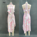 Ginevra Swirl Print Halter Top & Skirt Set