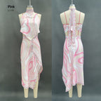 Ginevra Swirl Print Halter Top & Skirt Set