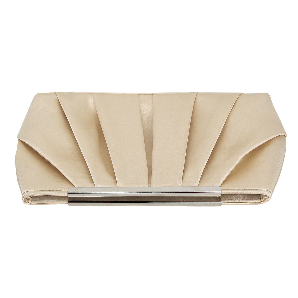 Tilde Pleated Satin Clutch