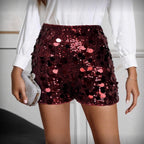 Donella Sequin Paillette Party Shorts