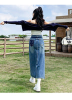 Donata Denim Midi Skirt — Oli Amore