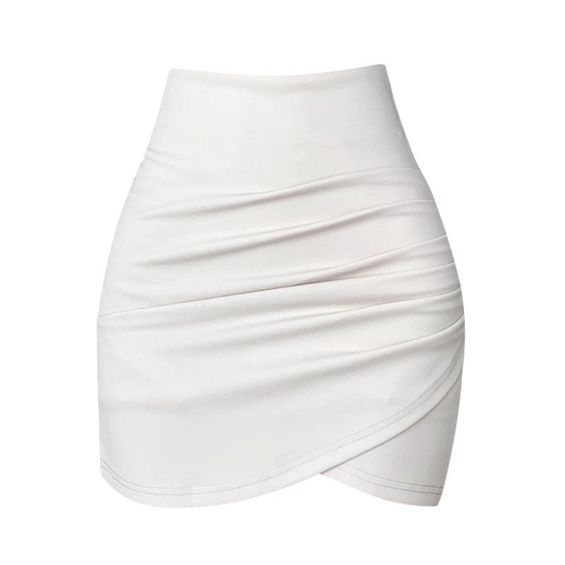 Edda High-Waist Pleated Wrap-Front Shorts
