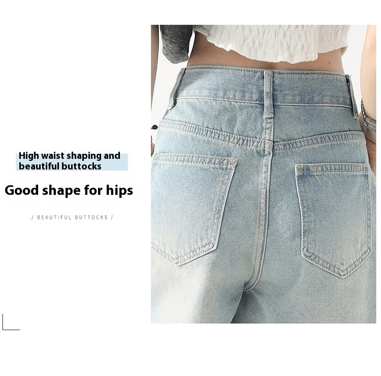 Cornelia High Waist Frayed Denim Shorts