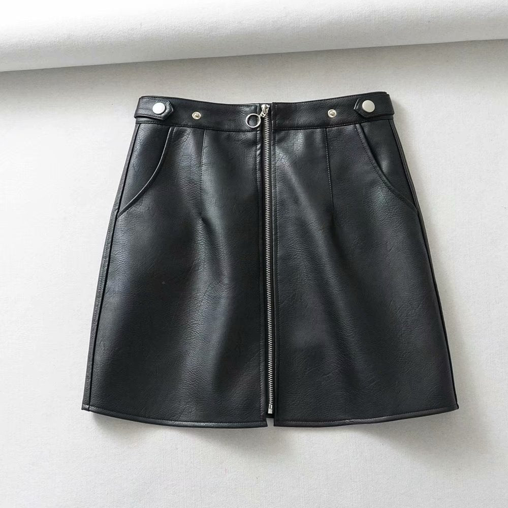 Dafne Faux Leather Mini Skirt