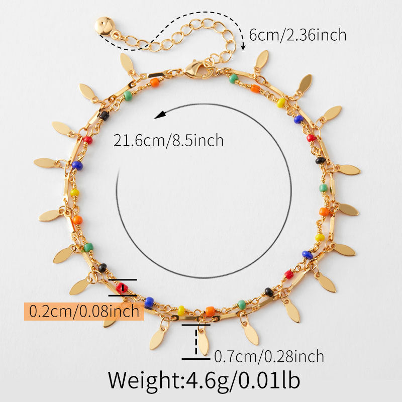 Serafina Beaded Charm Anklet