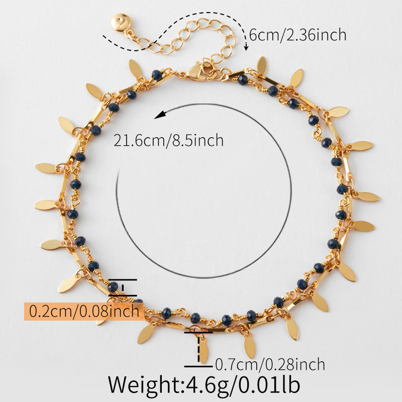 Serafina Beaded Charm Anklet