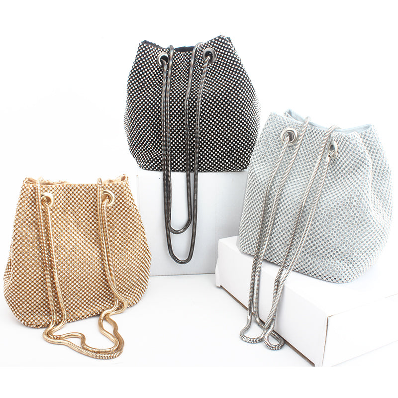 Damiana Crystal Mesh Pouch Bag