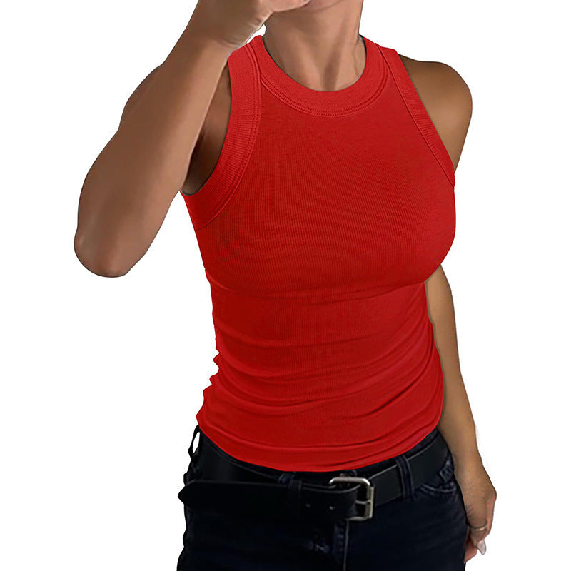 Lia Ribbed Scoop Tank