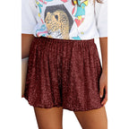 Vittoriana High Waist Sequin Shorts