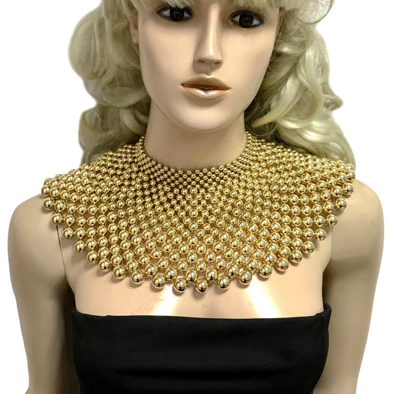 Nives Beaded Statement Collar Necklace