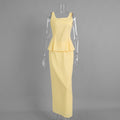 Evelina Scoop-Neck Tank and Fishtail Maxi Skirt Two-Piece Set