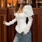 Iride corset peplum top