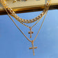 Celeste Layered Cross Necklace