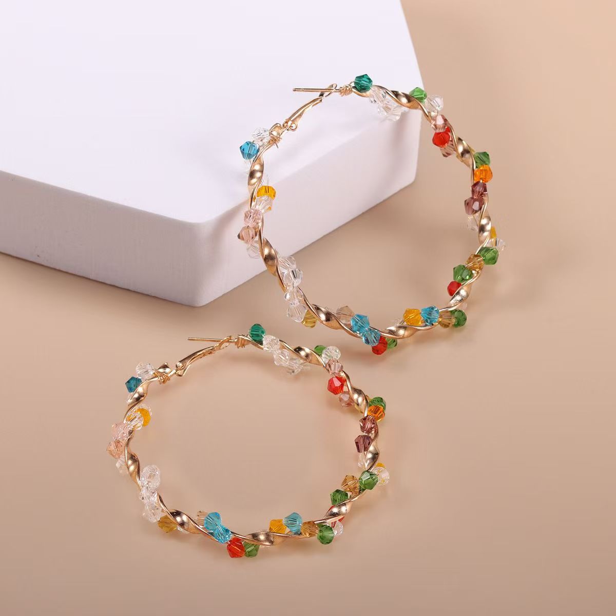 Gemma Crystal Hoop Earrings