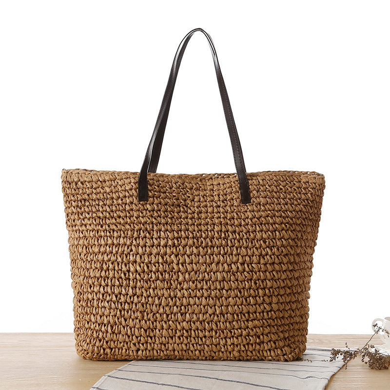 Licia Straw Woven Shoulder Bag