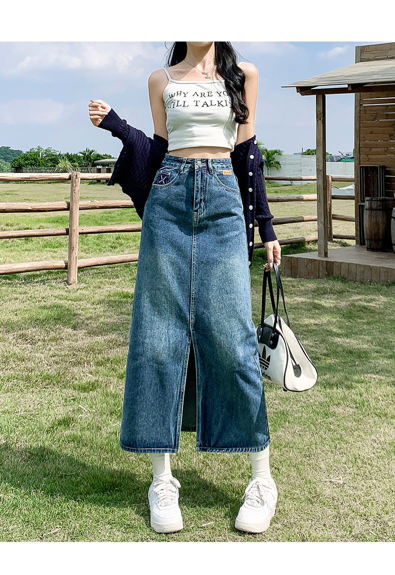 Donata Denim Midi Skirt