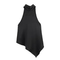Mirtilla Satin Cowl Halter-Neck Top