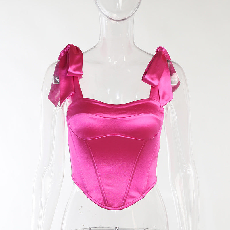 Berenice Satin Corset Bustier Top